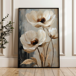 Floral 1412 Canvas Art 60 x 40 cm / Black