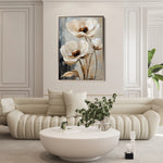 Floral 1412 Canvas Art 60 x 40 cm / Black