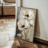 Floral 1412 Canvas Art 60 x 40 cm / Black