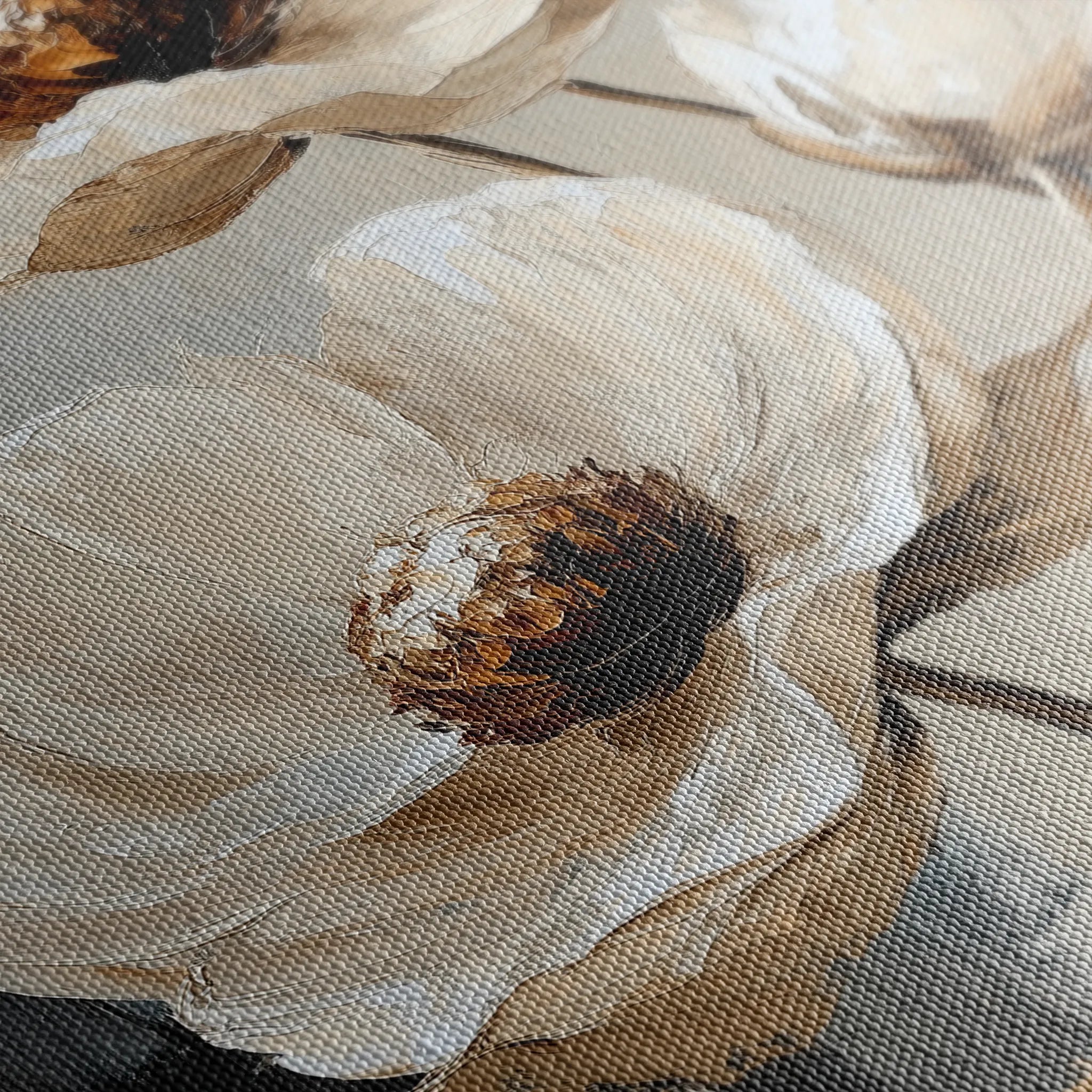 Floral 1412 Canvas Art 60 x 40 cm / Black
