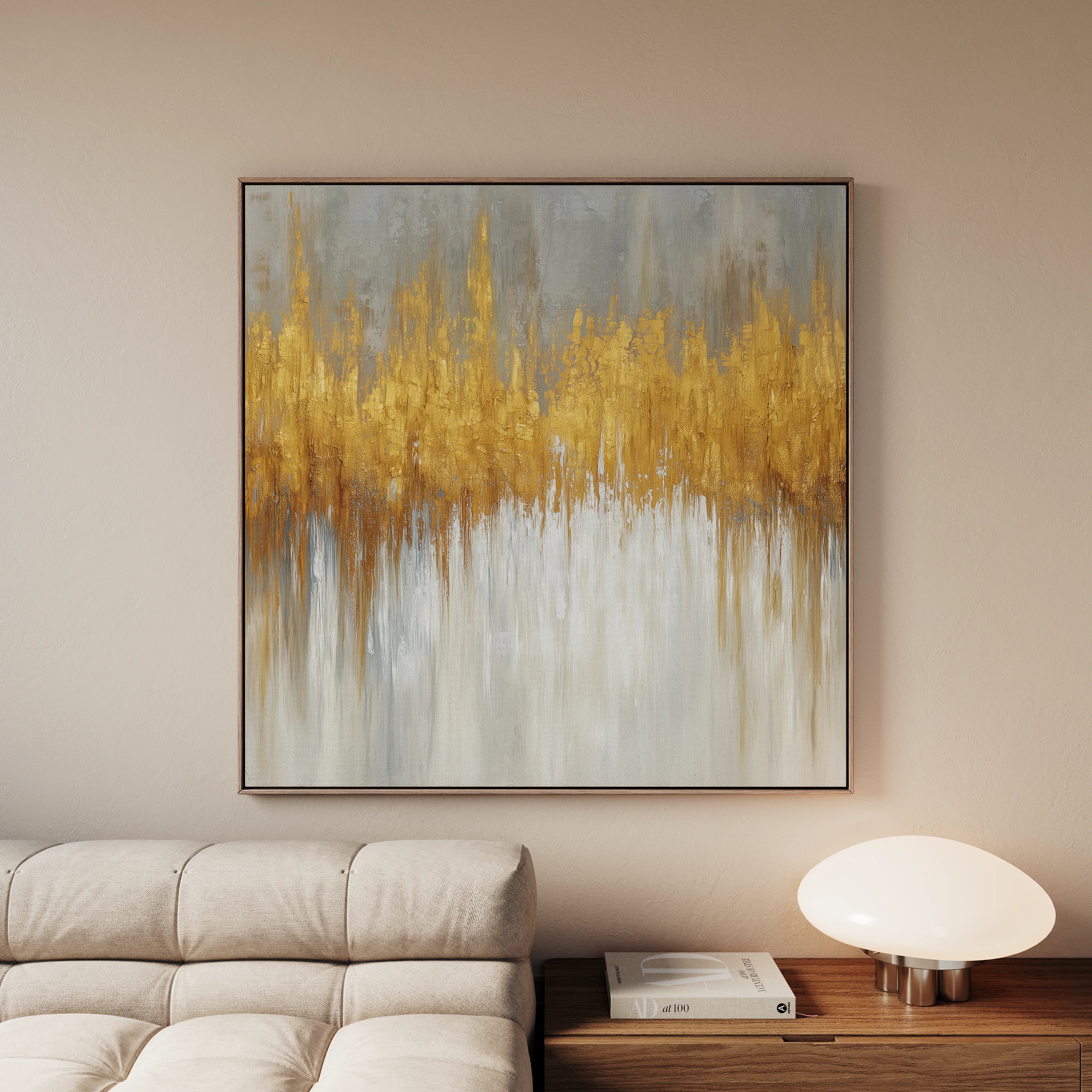 Abstract 1413 Canvas Art 60 x 60 cm / Black