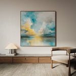 Abstract 1414 Canvas Art 60 x 60 cm / Black