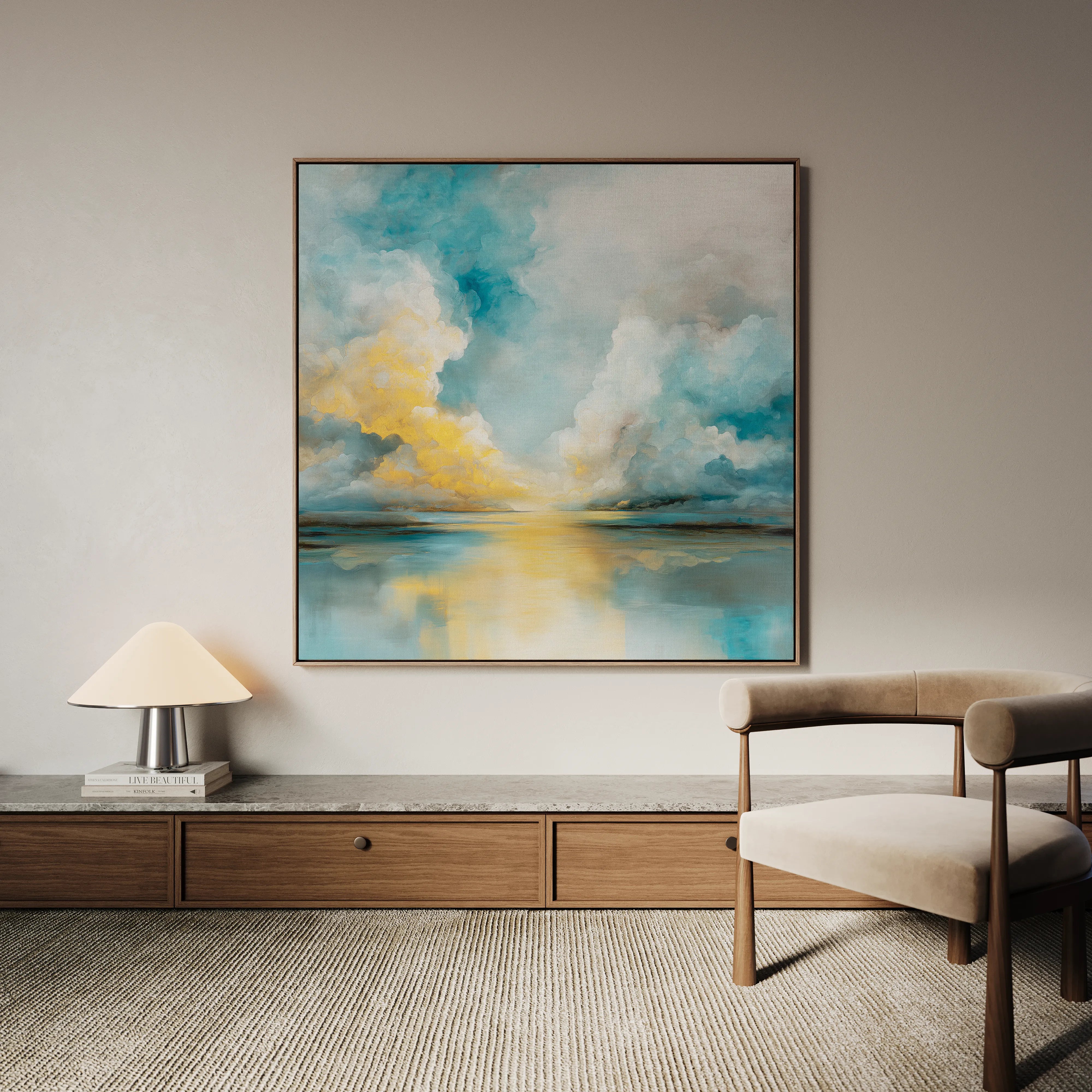 Abstract 1414 Canvas Art 60 x 60 cm / Black