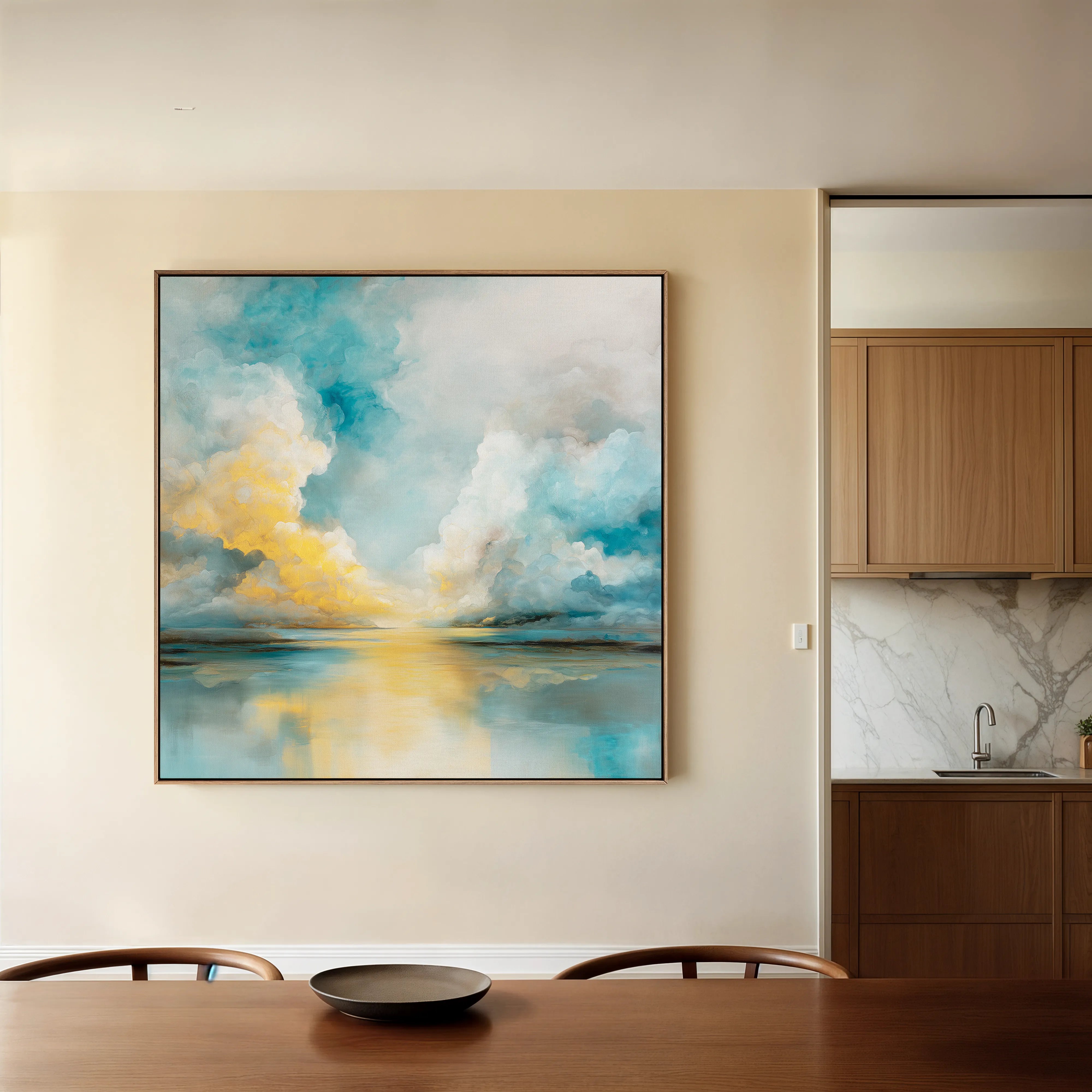 Abstract 1414 Canvas Art 60 x 60 cm / Black