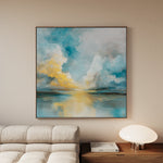 Abstract 1414 Canvas Art 60 x 60 cm / Black