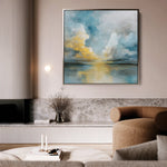 Abstract 1414 Canvas Art 60 x 60 cm / Black