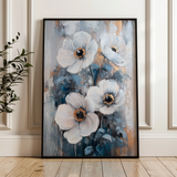 Floral 1414 Canvas Art 60 x 40 cm / Black