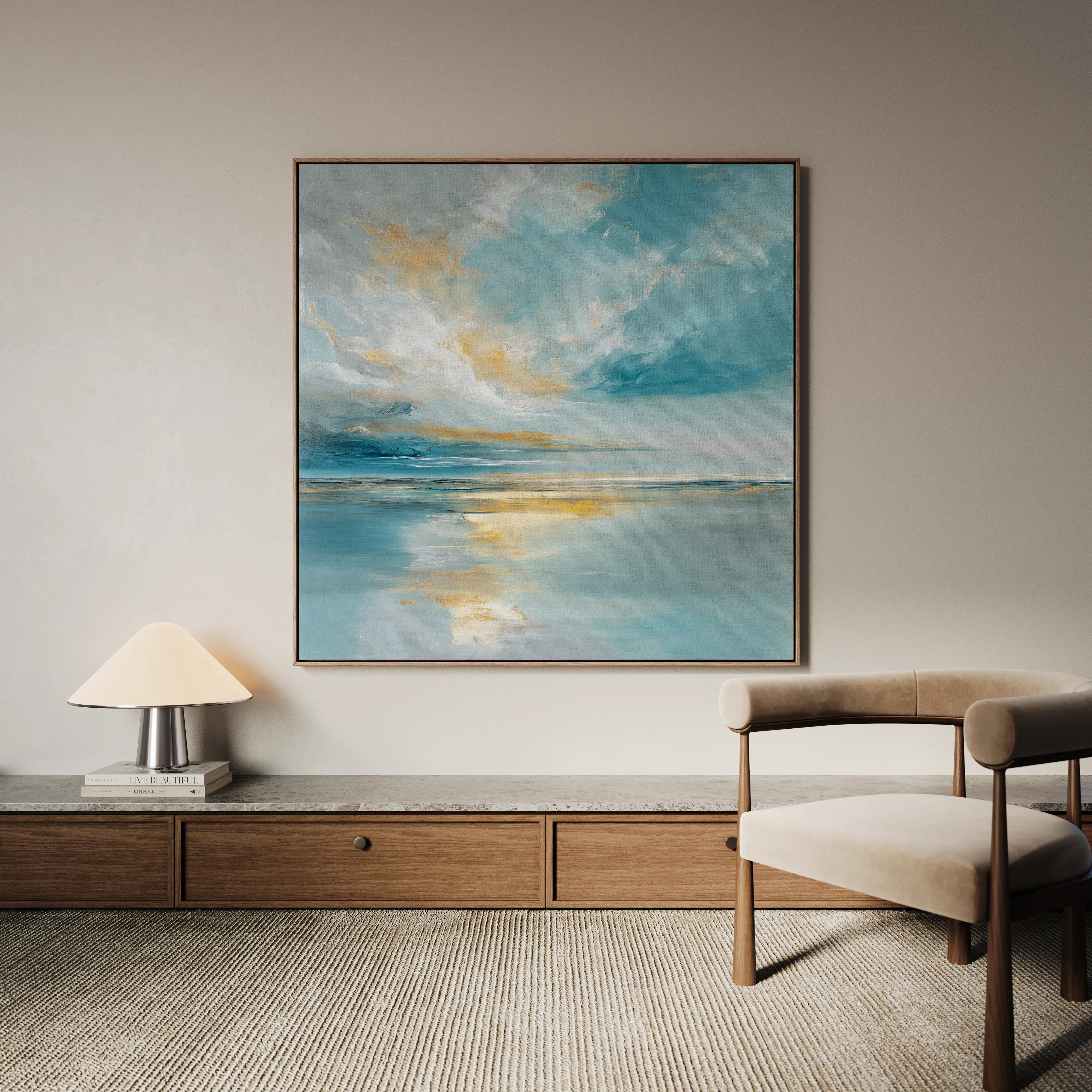 Abstract 1415 Canvas Art 60 x 60 cm / Black