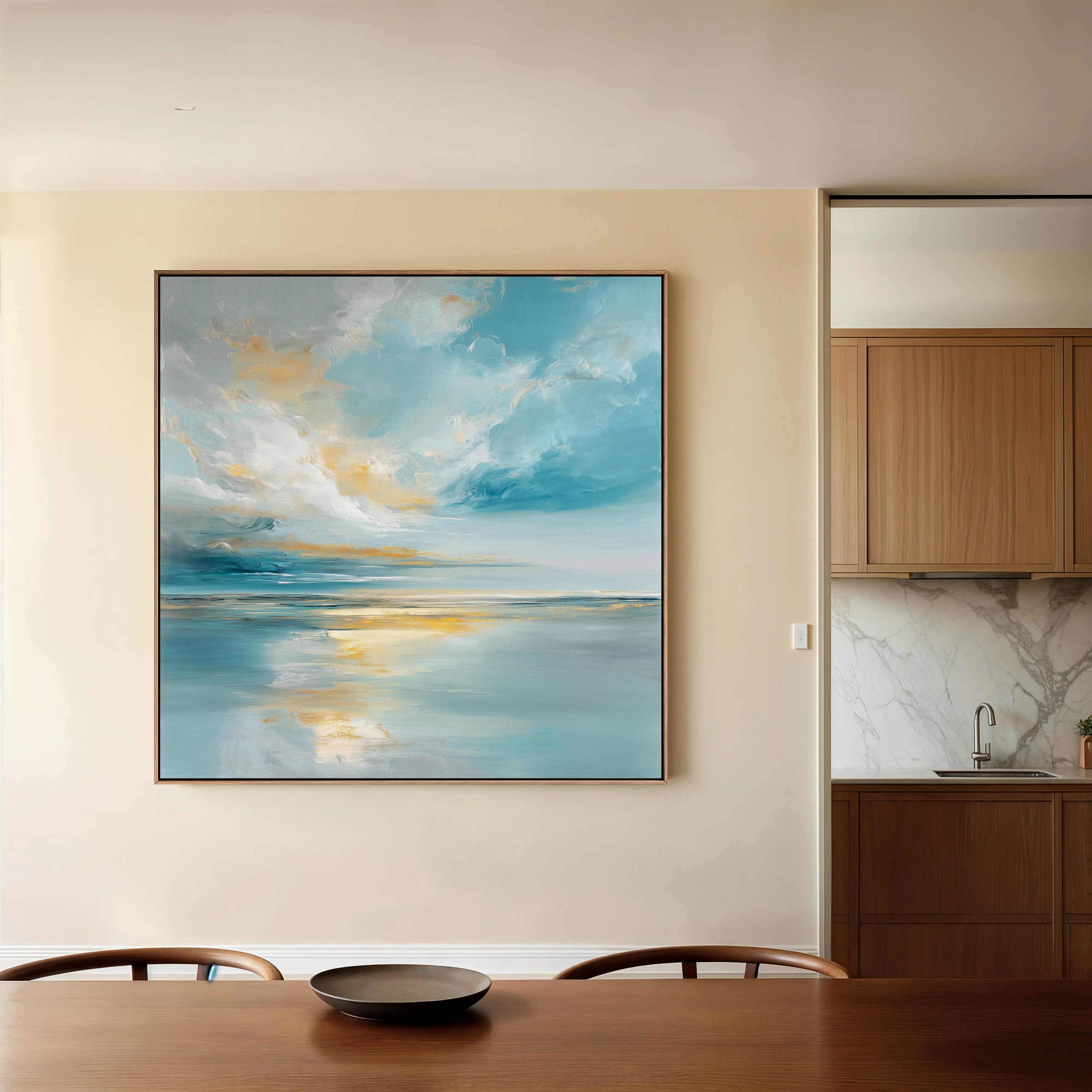 Abstract 1415 Canvas Art 60 x 60 cm / Black