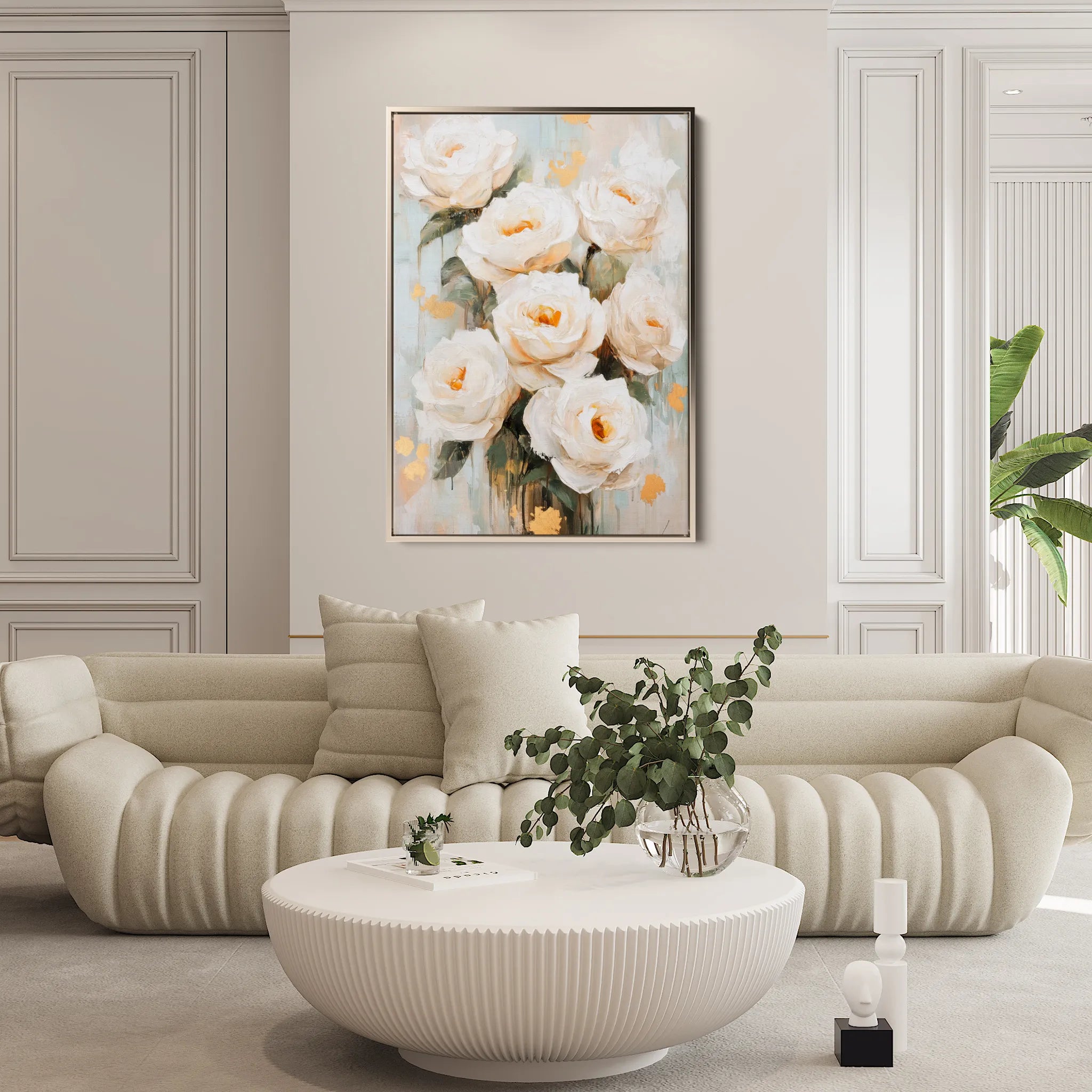 Floral 1415 Canvas Art 60 x 40 cm / Black