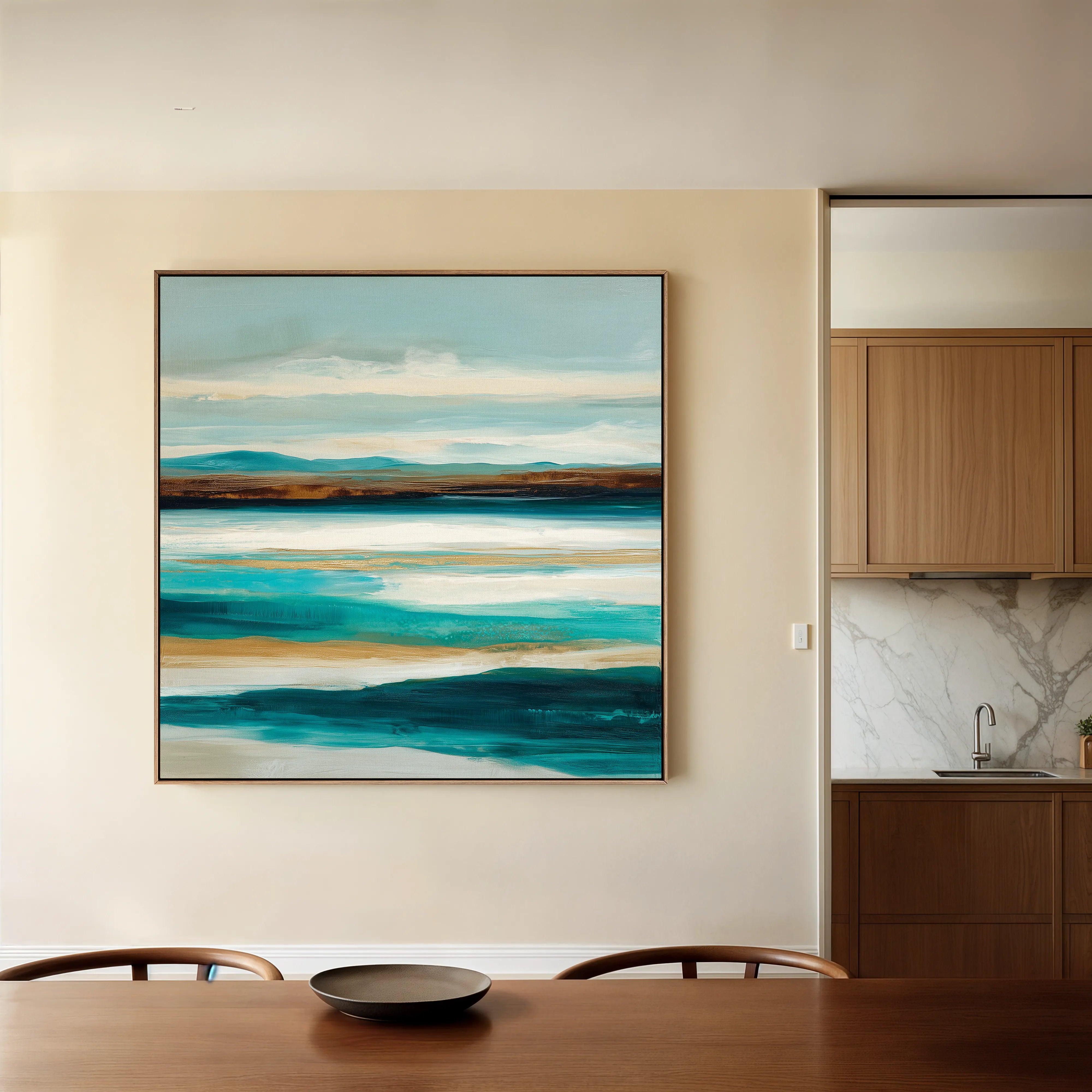 Abstract 1416 Canvas Art 60 x 60 cm / Black