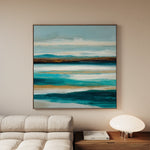 Abstract 1416 Canvas Art 60 x 60 cm / Black