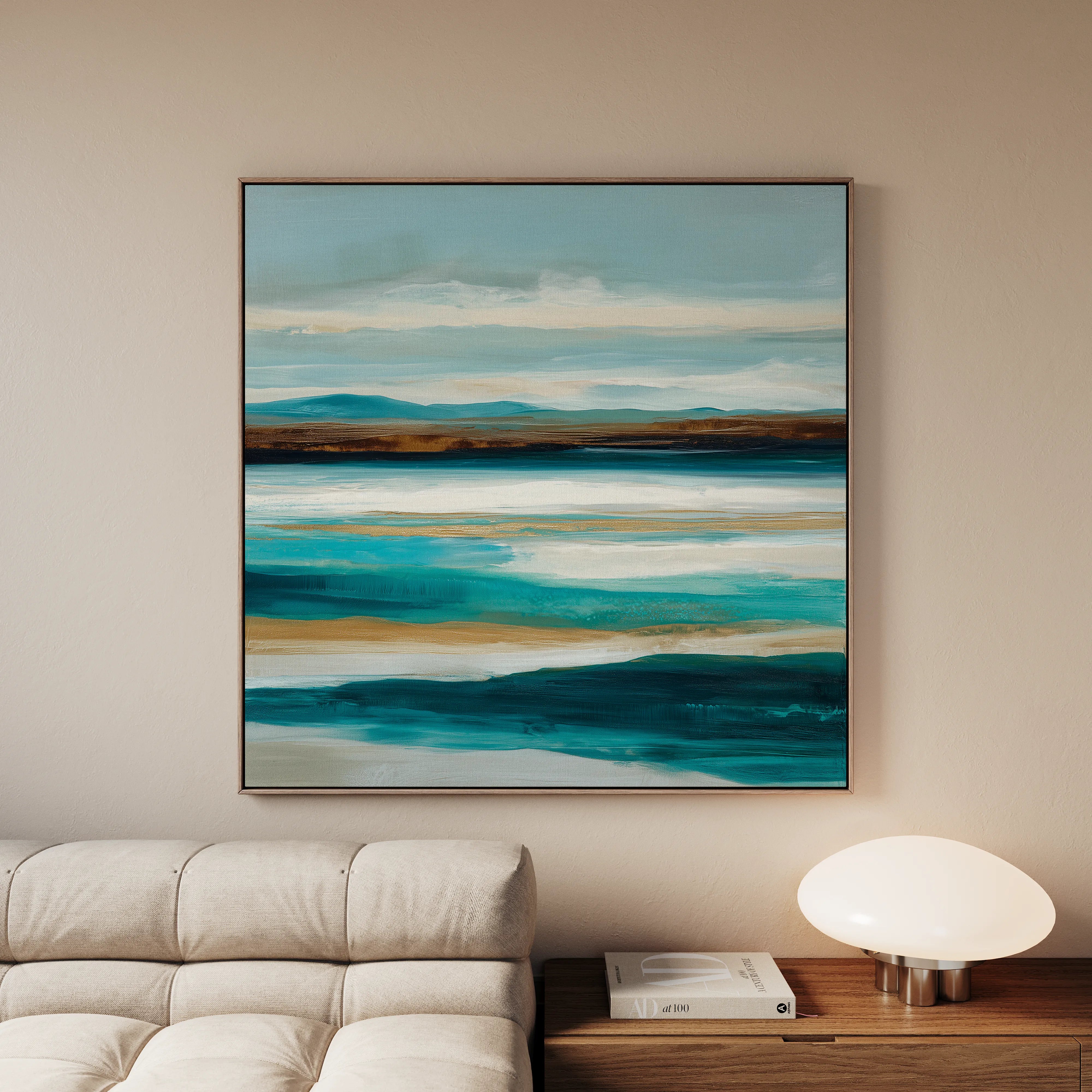 Abstract 1416 Canvas Art 60 x 60 cm / Black