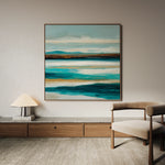 Abstract 1416 Canvas Art 60 x 60 cm / Black