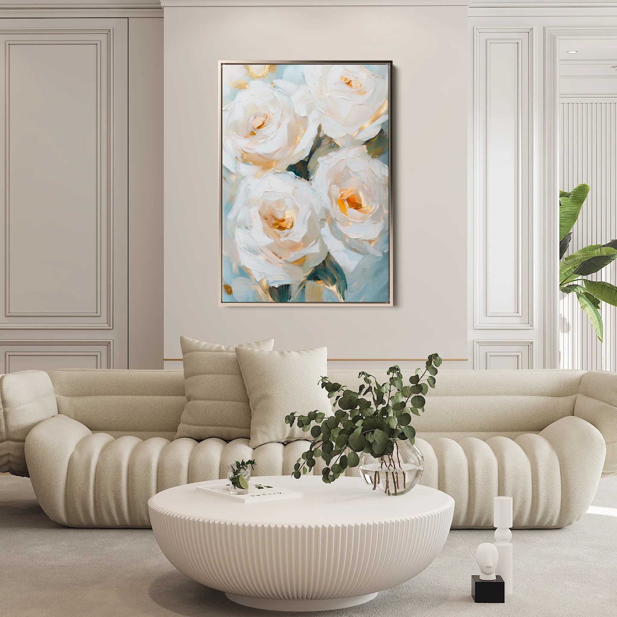 Floral 1416 Canvas Art 60 x 40 cm / Black