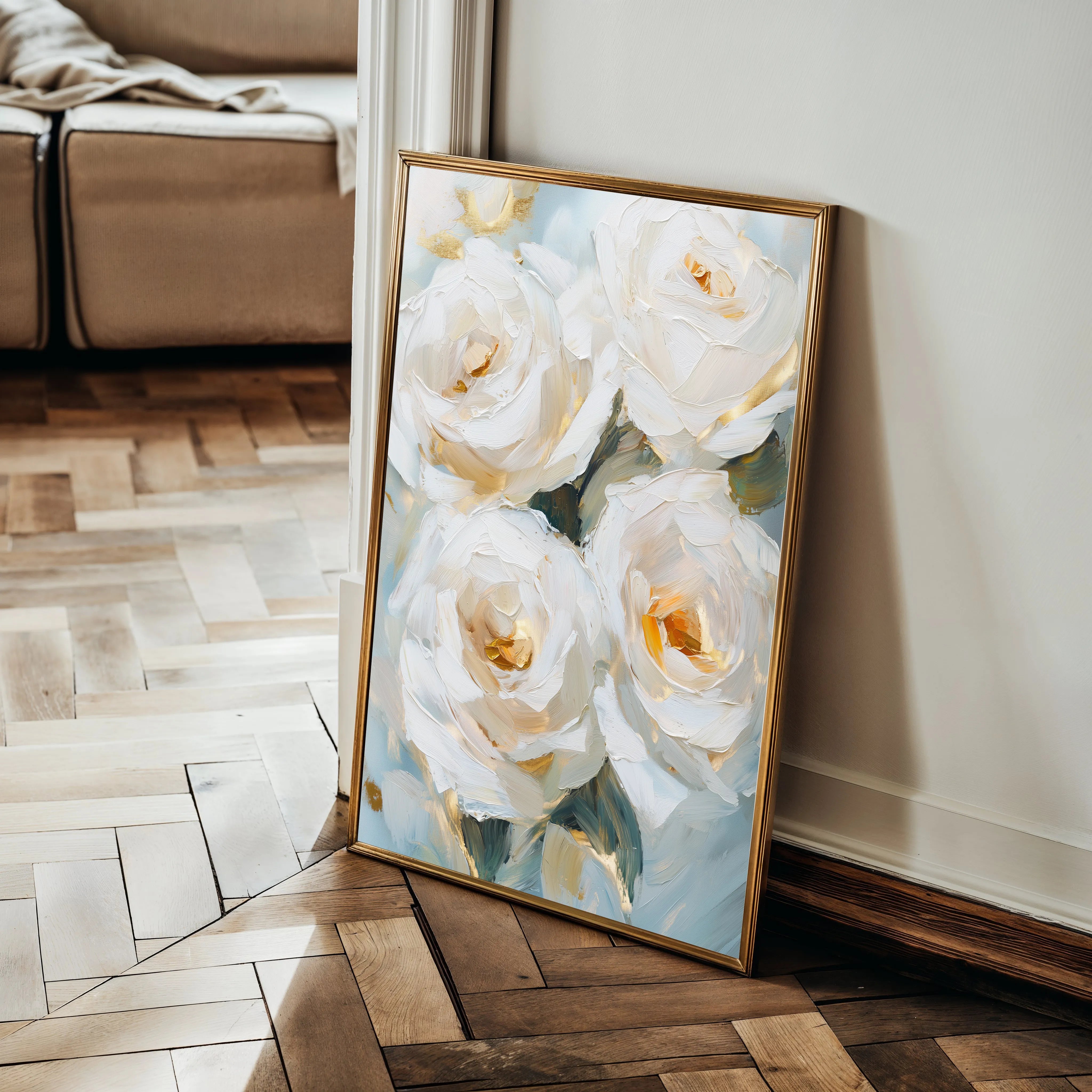 Floral 1416 Canvas Art 60 x 40 cm / Black