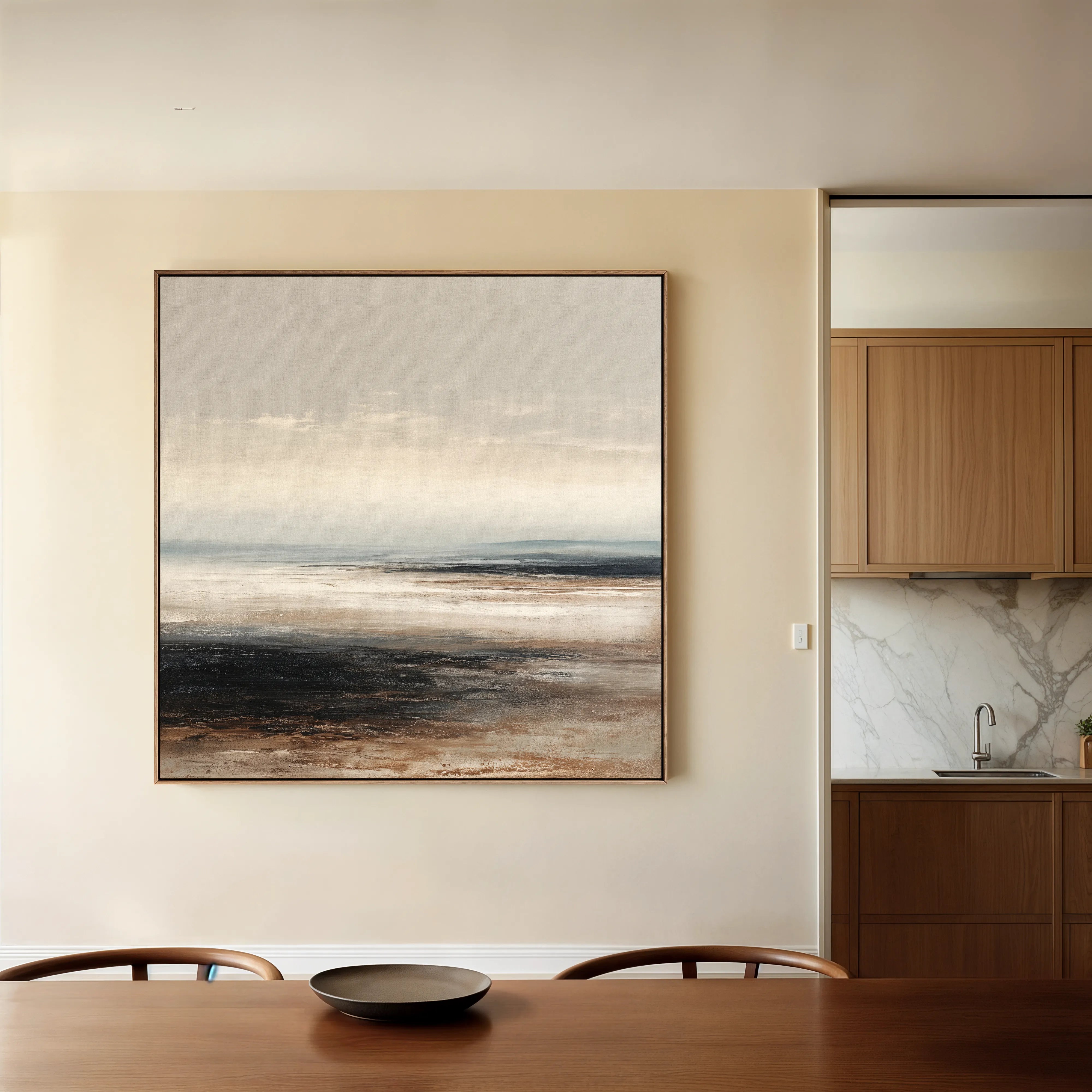 Abstract 1417 Canvas Art 60 x 60 cm / Black