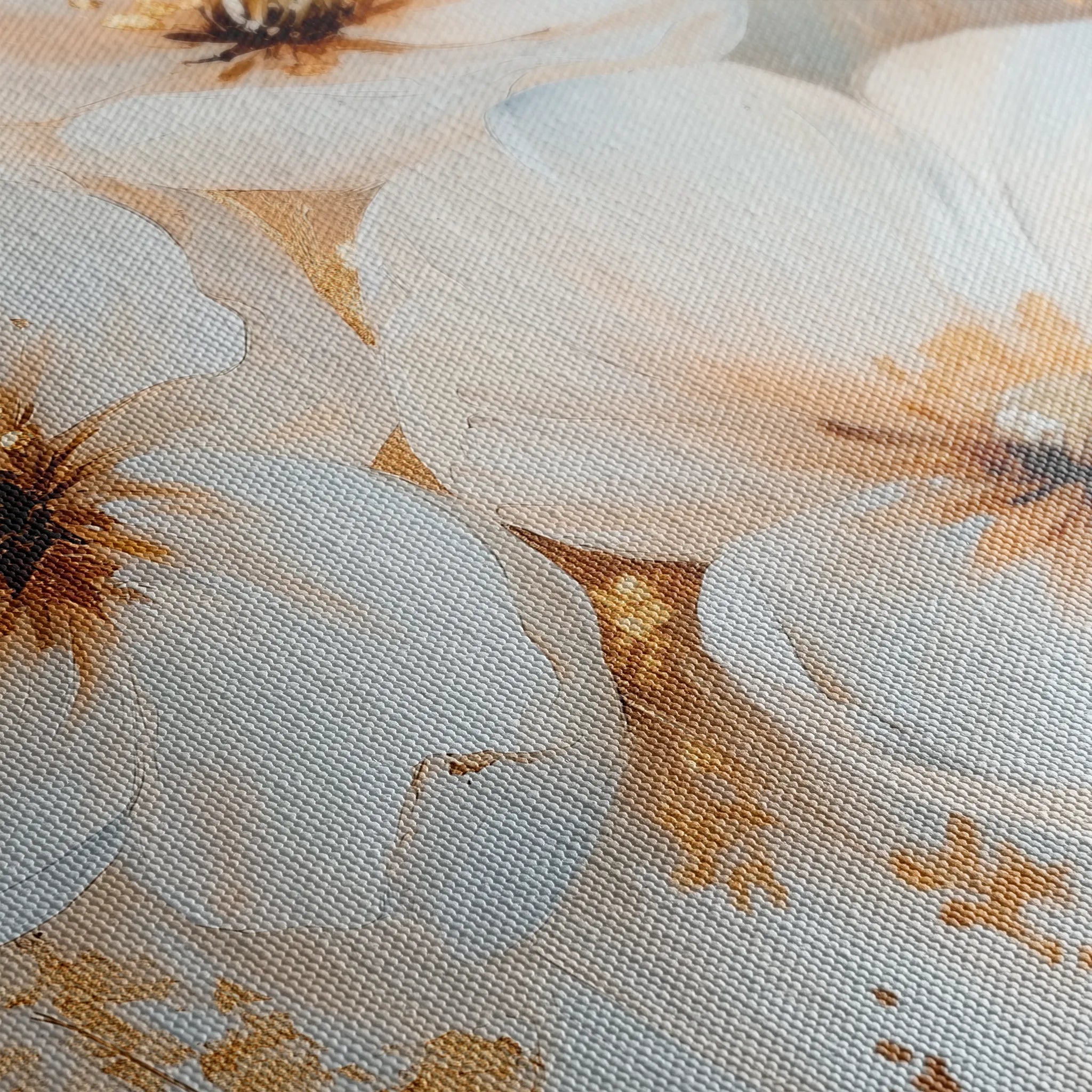 Floral 1417 Canvas Art 60 x 40 cm / Black