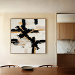 Abstract 1418 Canvas Art 60 x 60 cm / Black