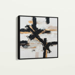 Abstract 1418 Canvas Art 60 x 60 cm / Black
