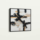 Abstract 1418 Canvas Art 60 x 60 cm / Black