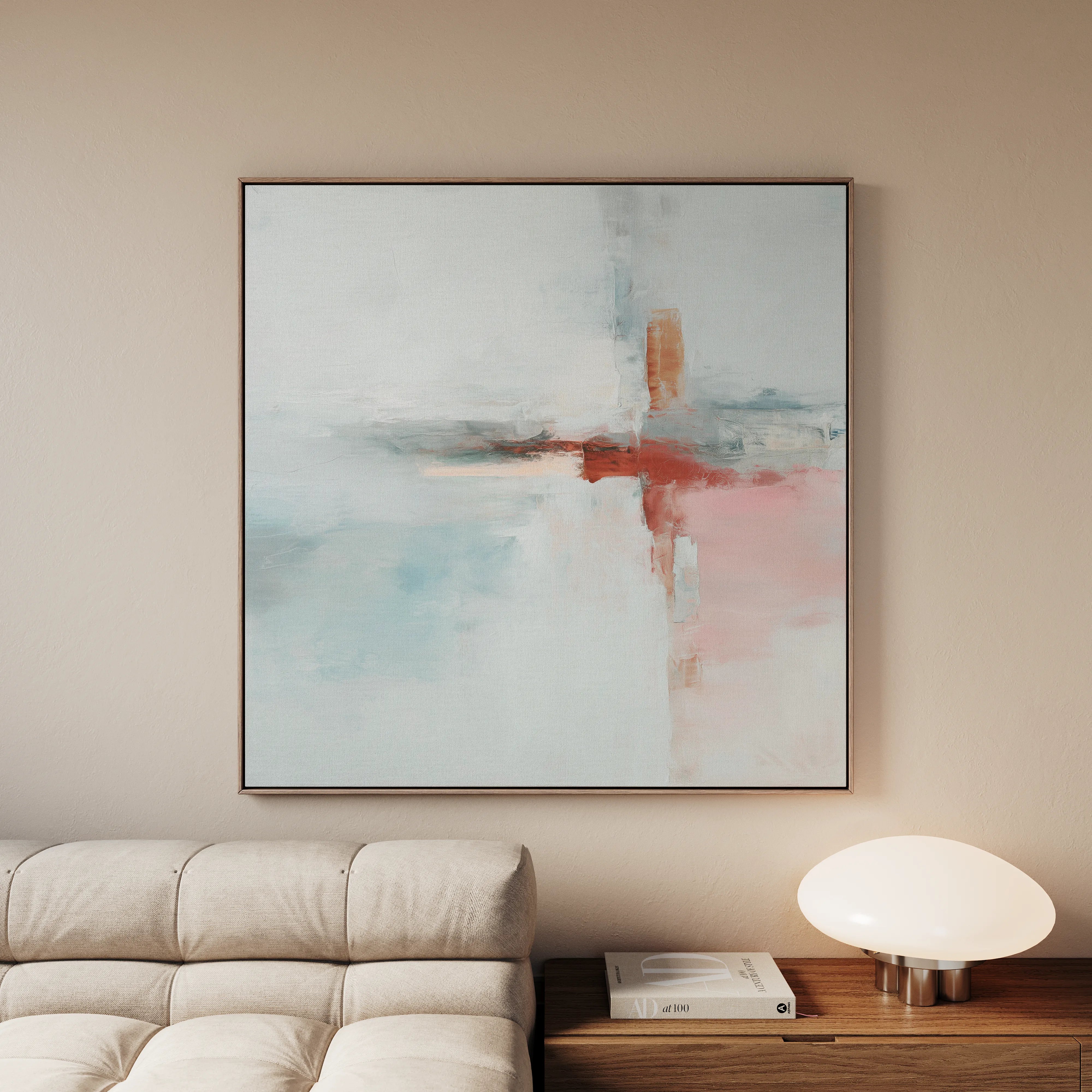 Abstract 1419 Canvas Art 60 x 60 cm / Black