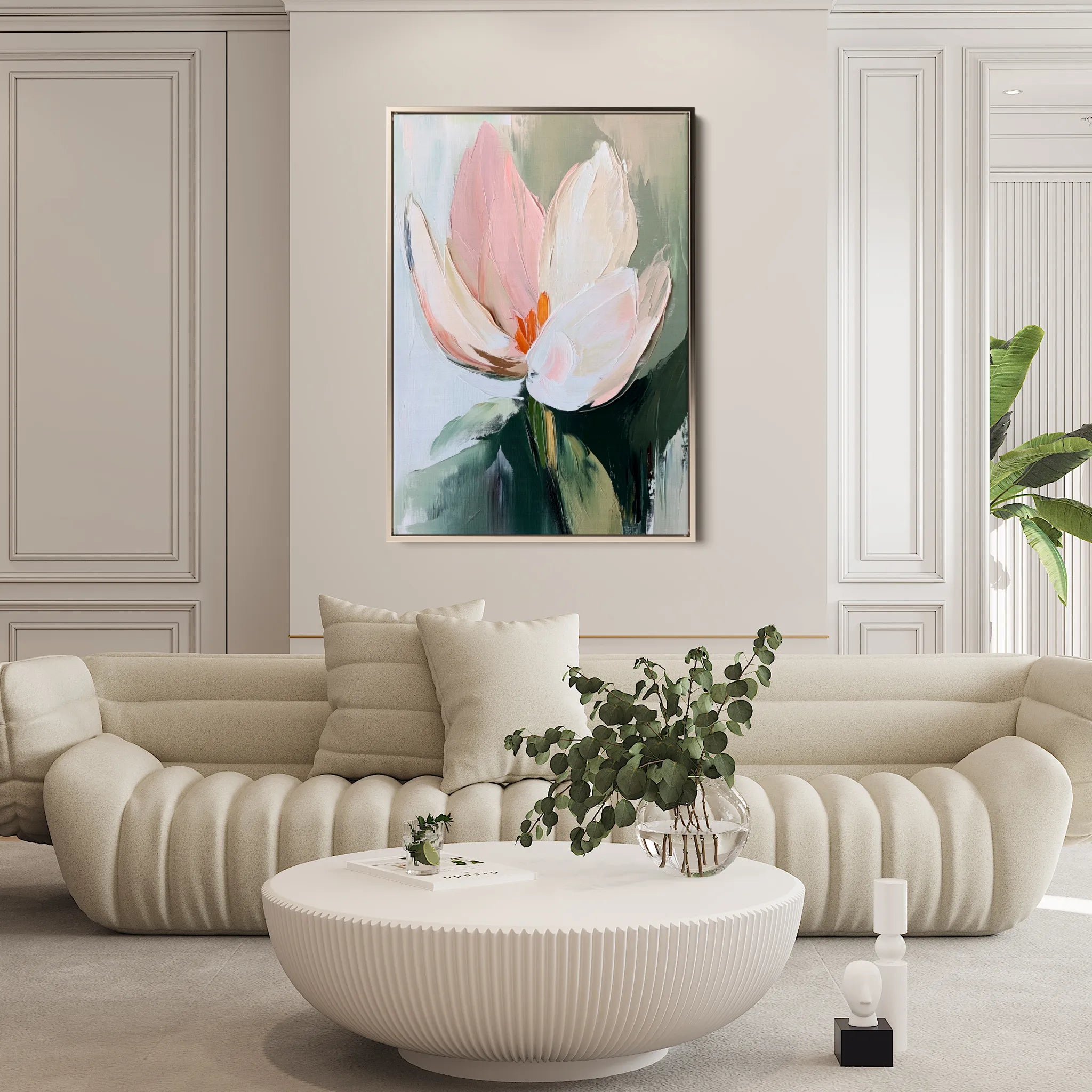 Floral 1419 Canvas Art 60 x 40 cm / Black