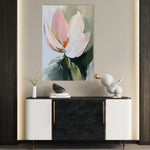Floral 1419 Canvas Art 60 x 40 cm / Black