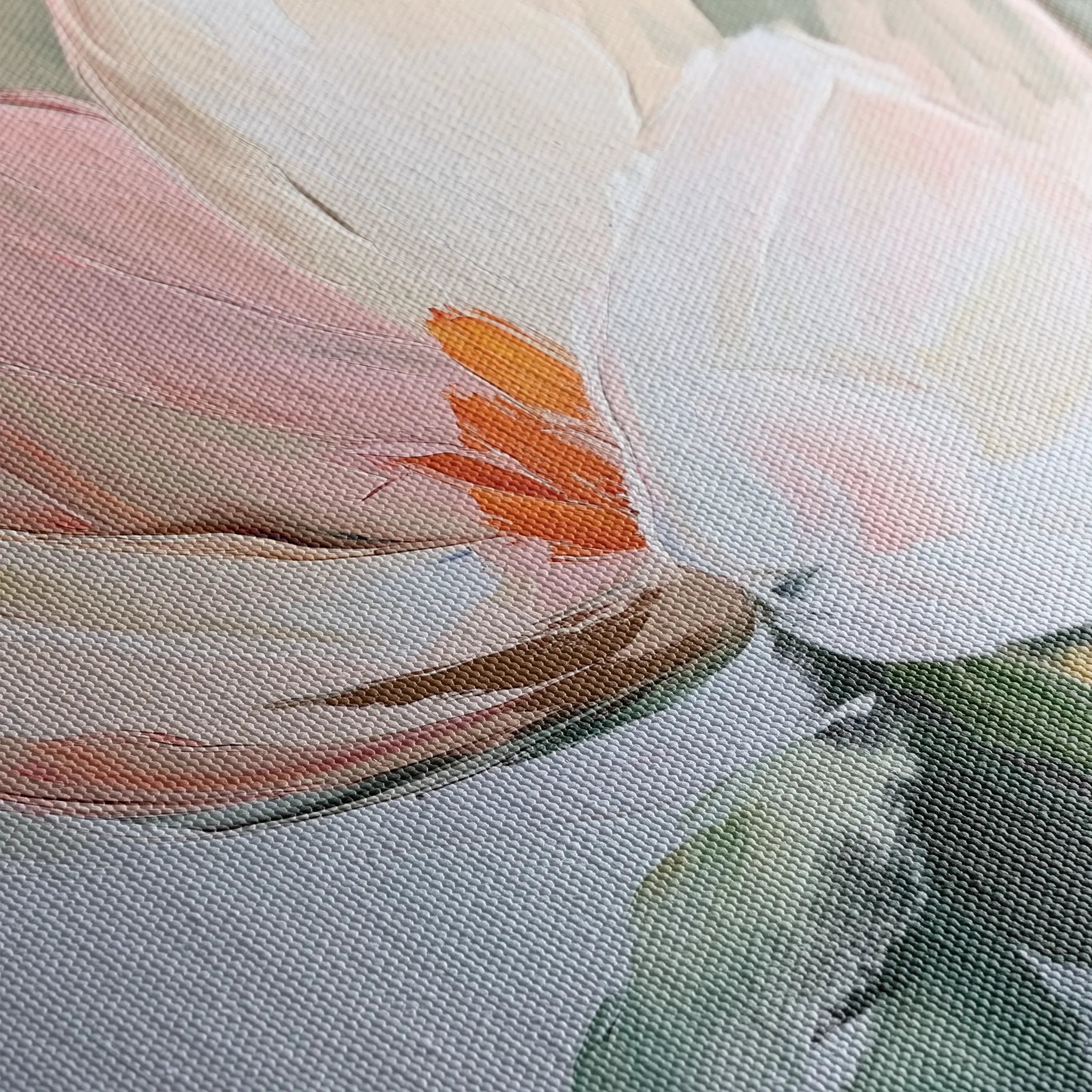 Floral 1419 Canvas Art 60 x 40 cm / Black