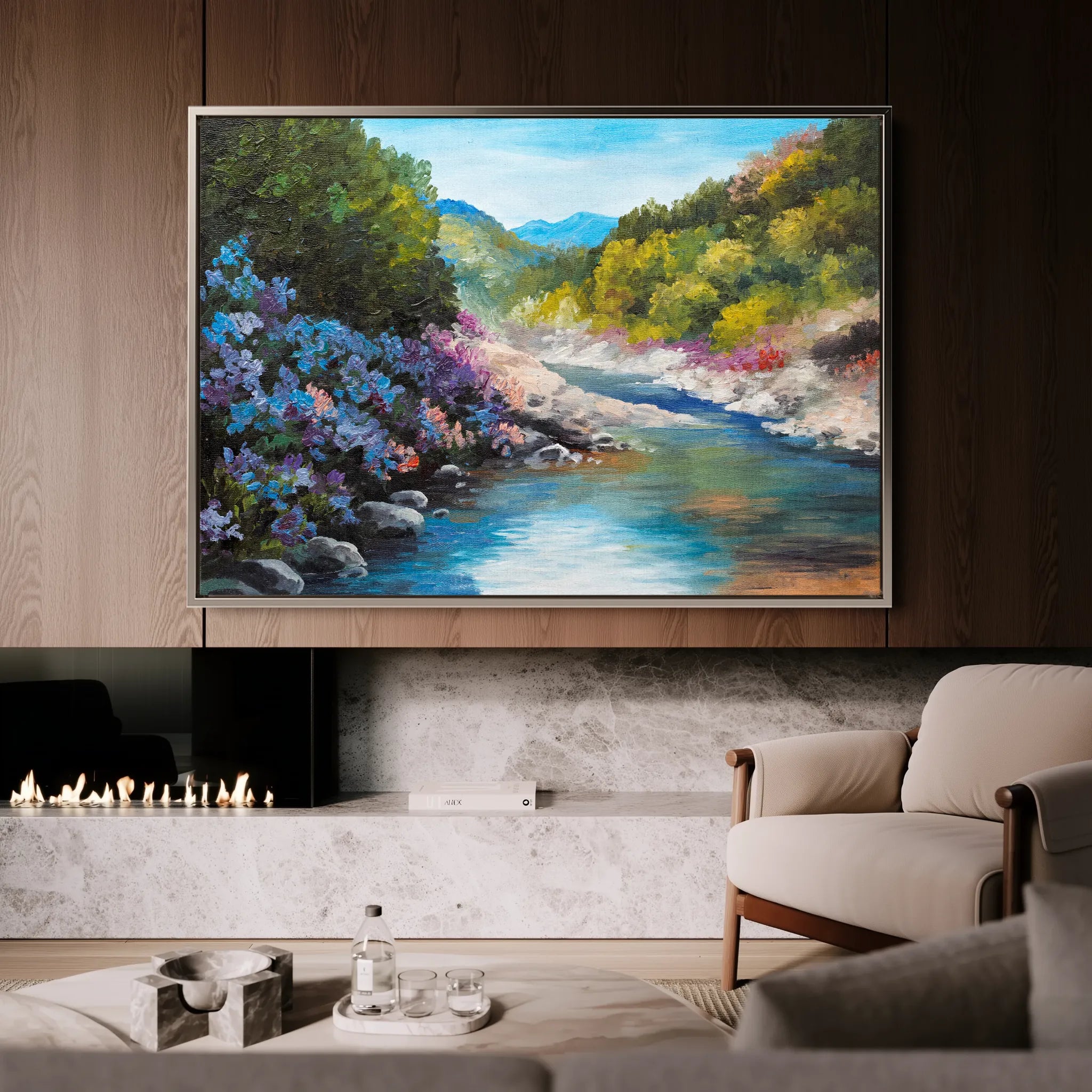 Landscape 142 Canvas Art 60 x 40 cm / Black