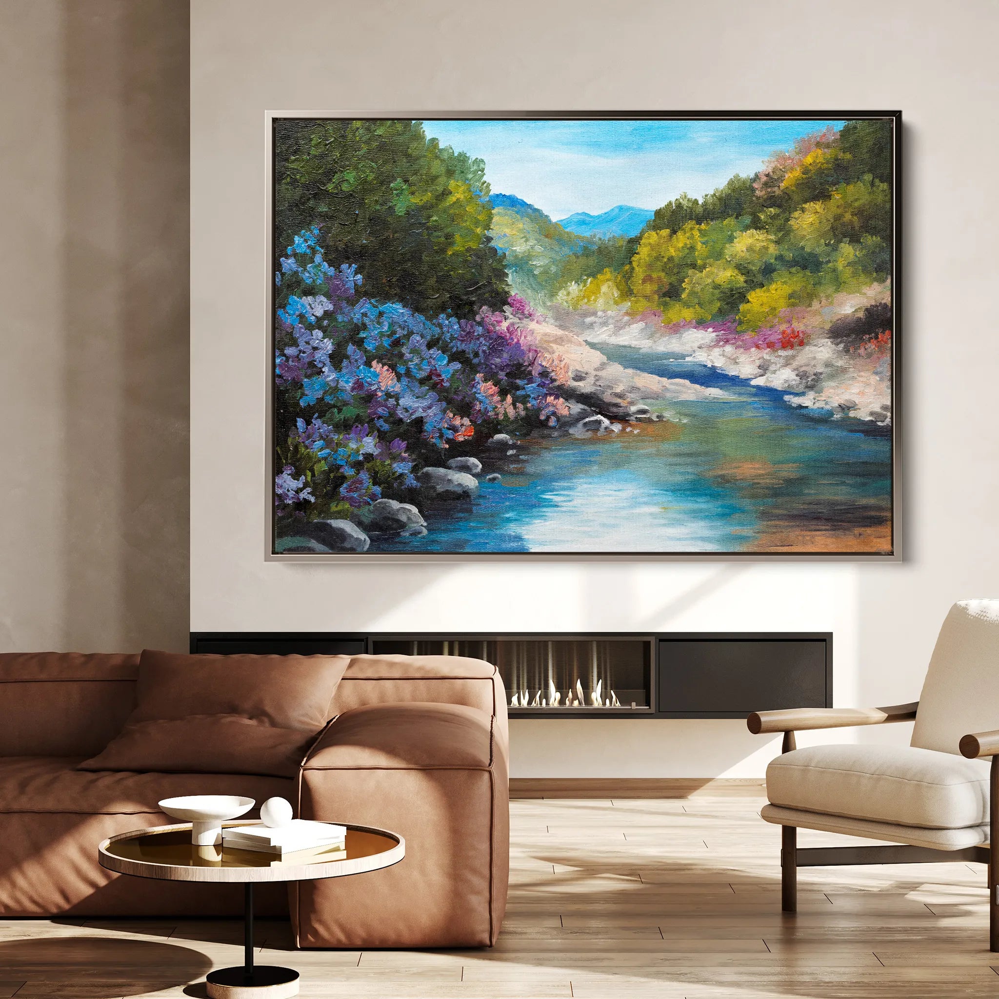 Landscape 142 Canvas Art 60 x 40 cm / Black