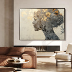 Portrait 142 Canvas Art 60 x 40 cm / Black