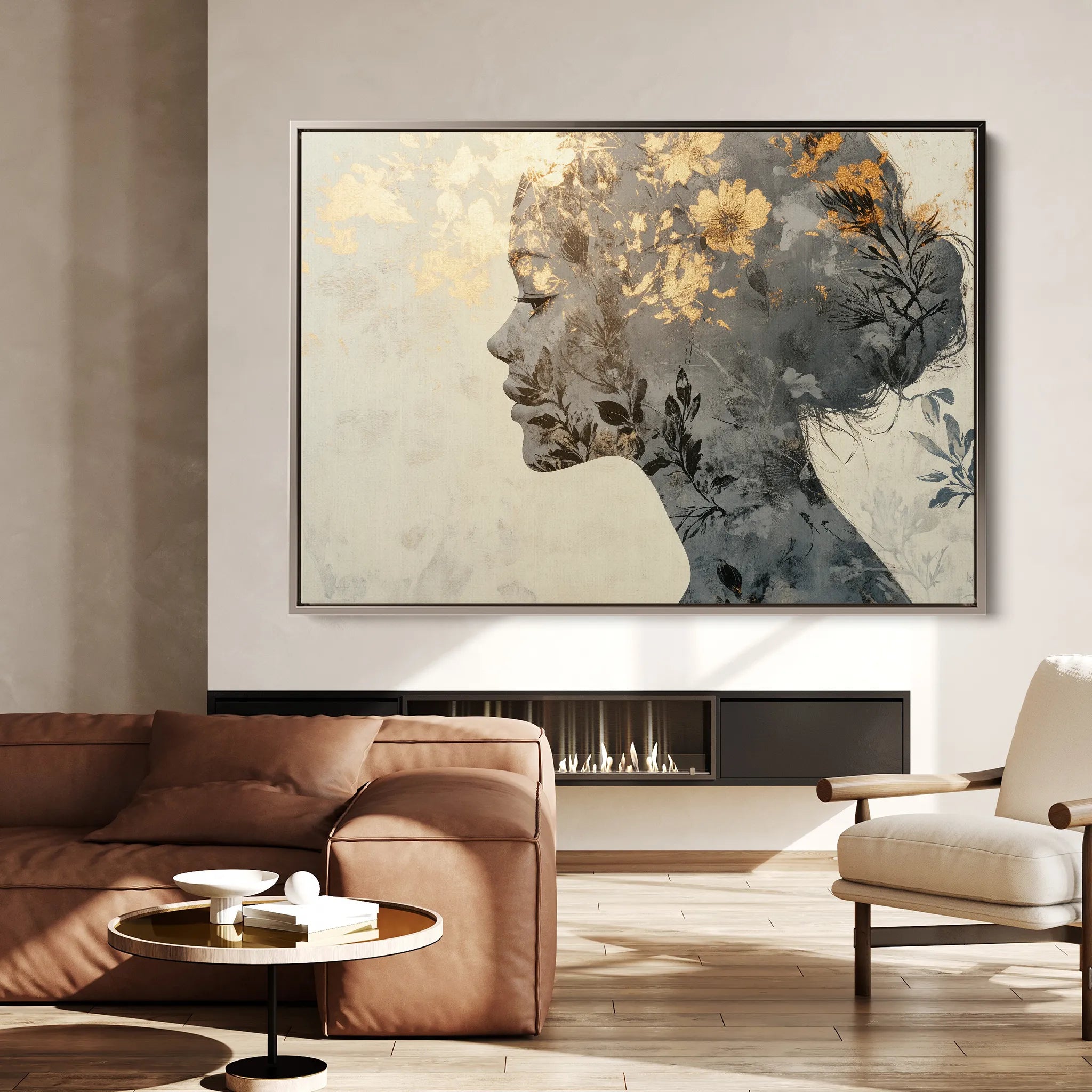 Portrait 142 Canvas Art 60 x 40 cm / Black