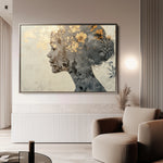 Portrait 142 Canvas Art 60 x 40 cm / Black