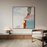Abstract 1420 Canvas Art 60 x 60 cm / Black