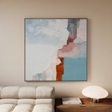 Abstract 1420 Canvas Art 60 x 60 cm / Black