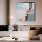 Abstract 1420 Canvas Art 60 x 60 cm / Black