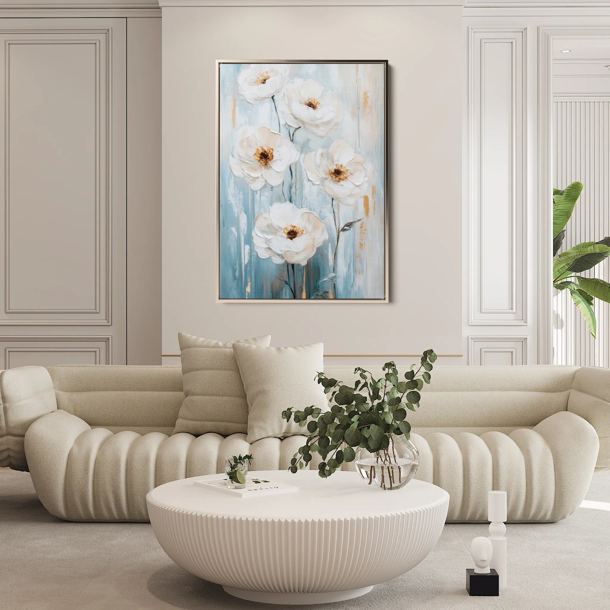 Floral 1421 Canvas Art 60 x 40 cm / Black