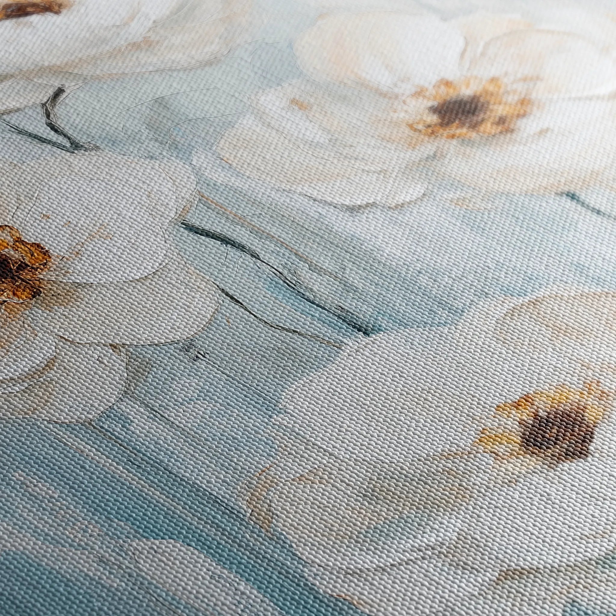 Floral 1421 Canvas Art 60 x 40 cm / Black