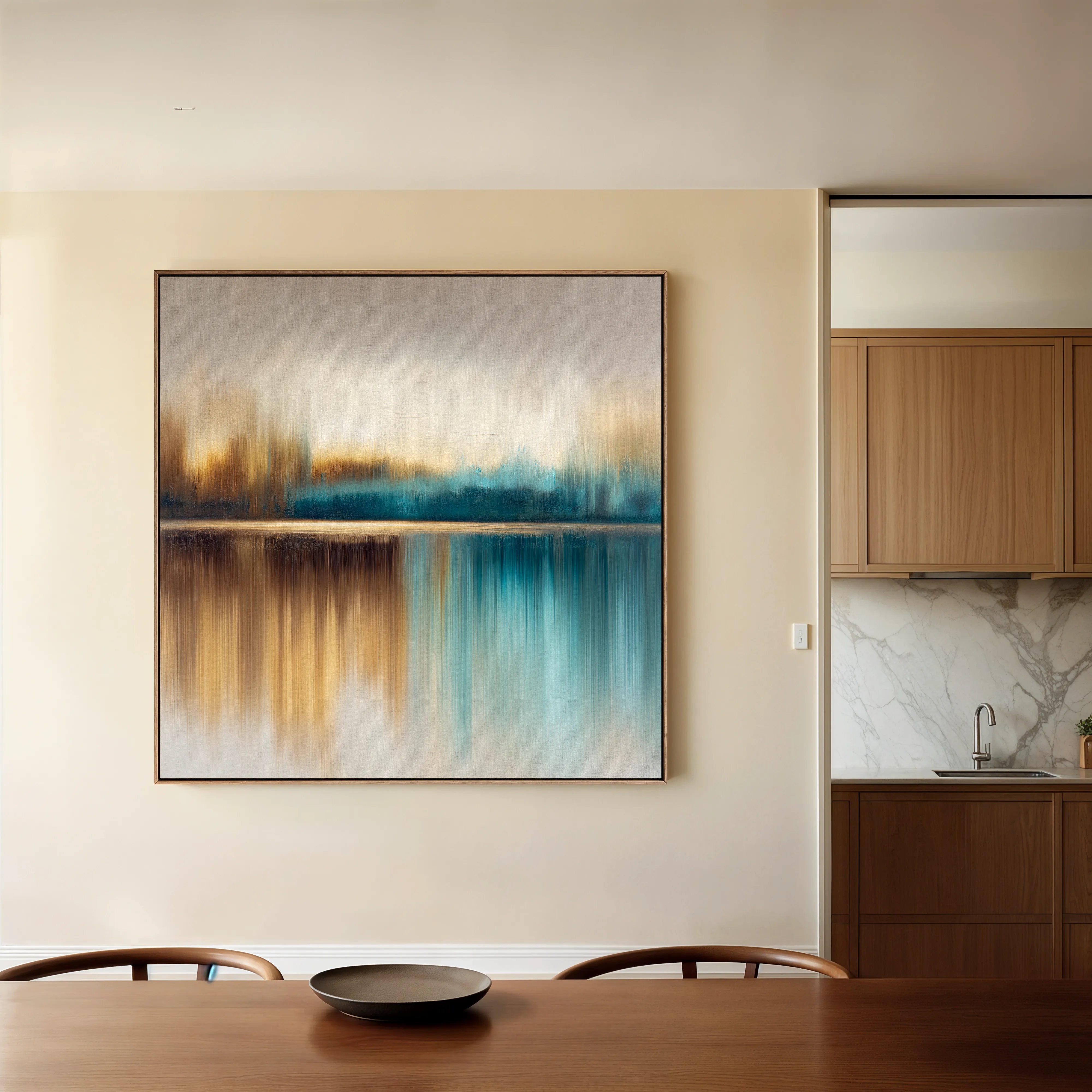 Abstract 1422 Canvas Art 60 x 60 cm / Black