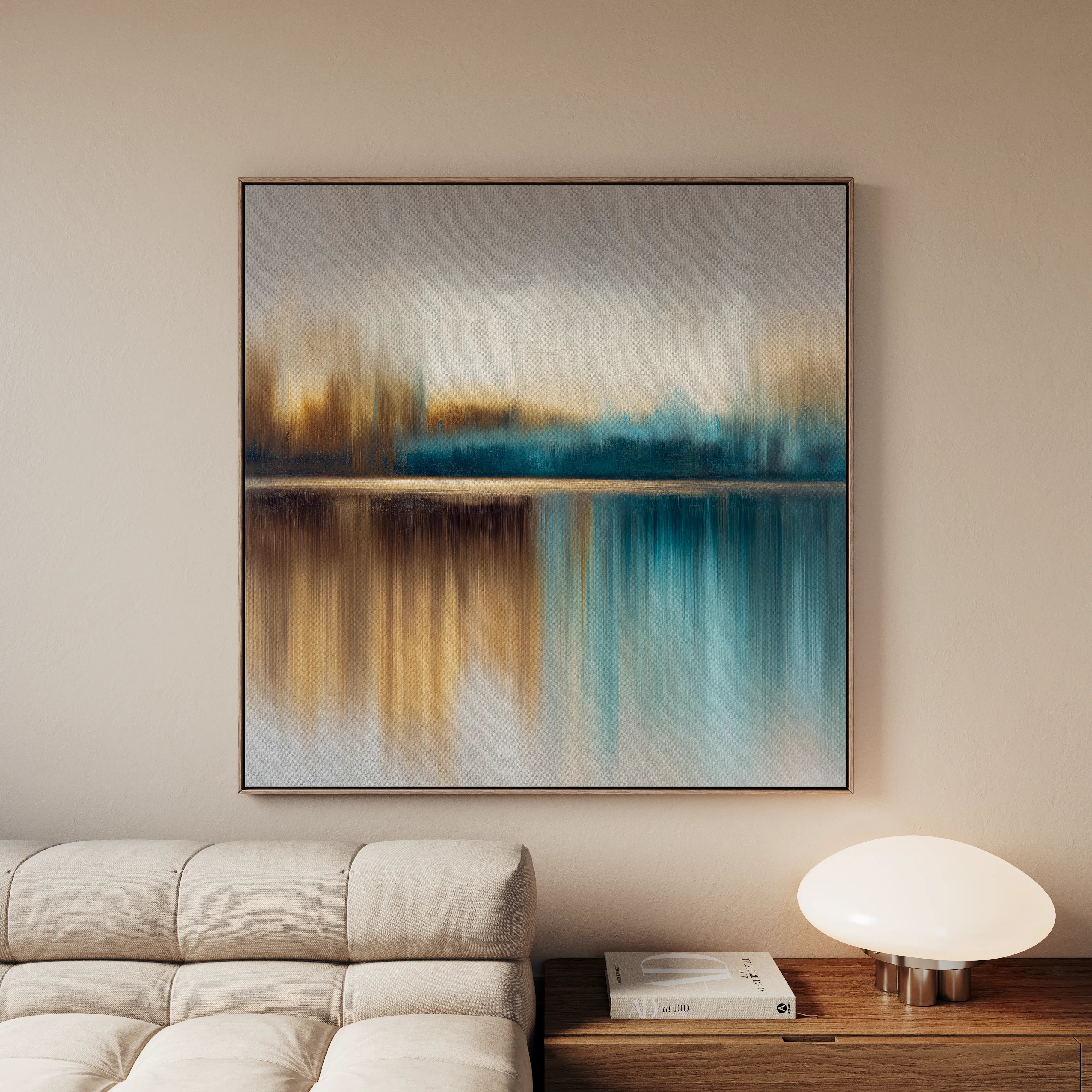 Abstract 1422 Canvas Art 60 x 60 cm / Black