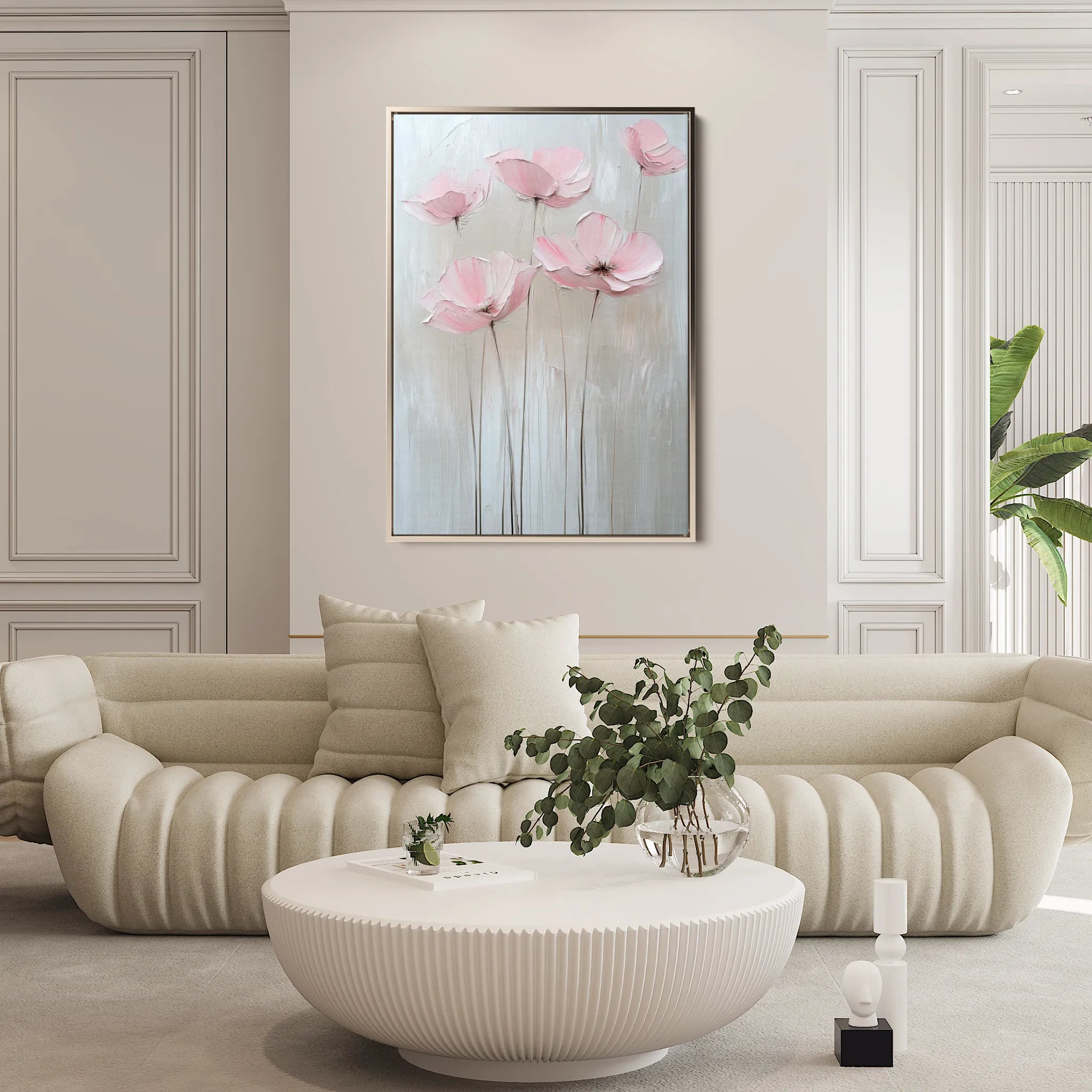 Floral 1422 Canvas Art 60 x 40 cm / Black