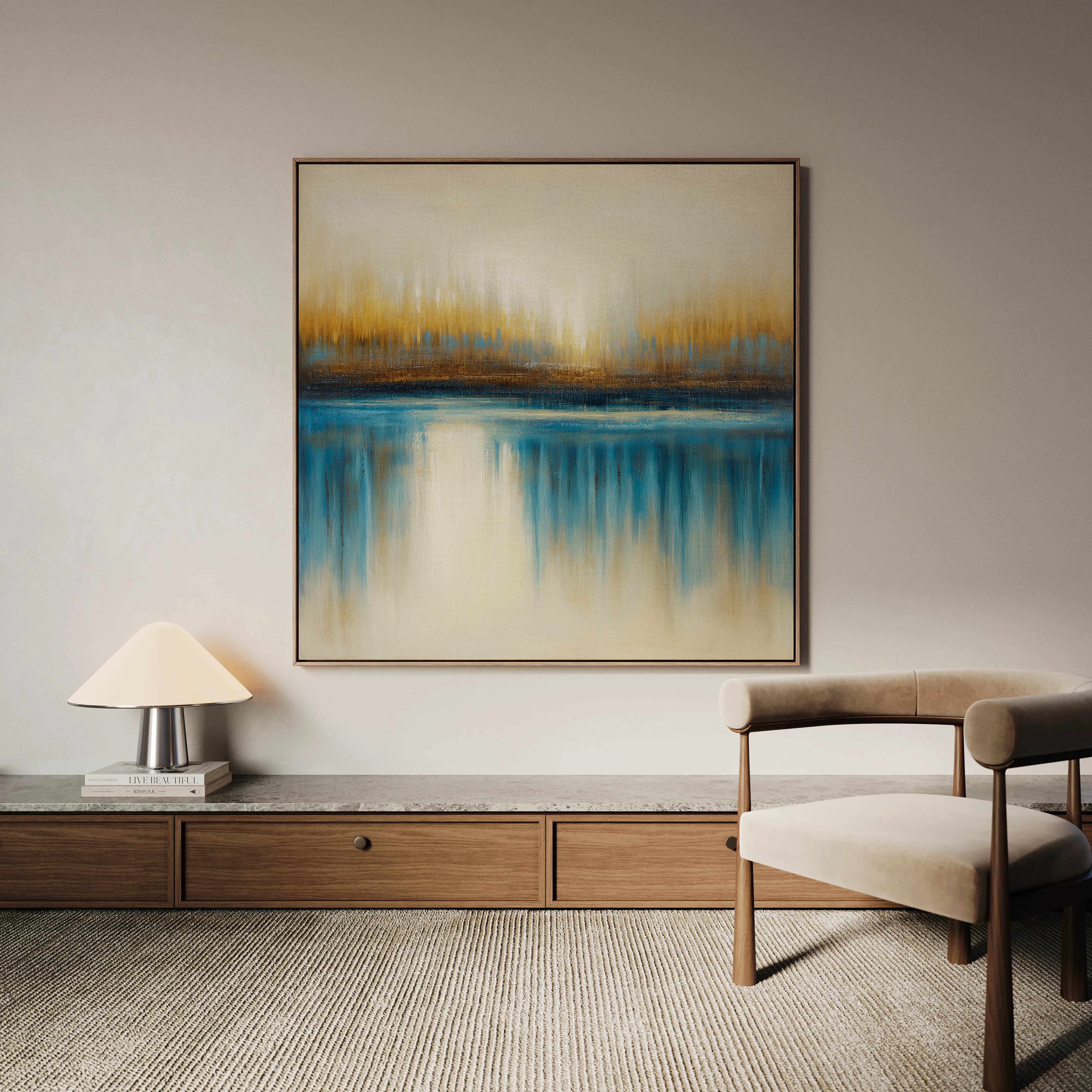 Abstract 1423 Canvas Art 60 x 60 cm / Black