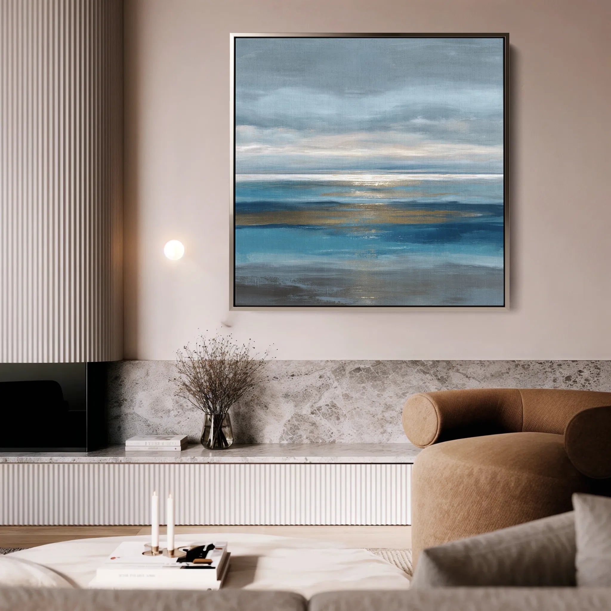 Abstract 1424 Canvas Art 60 x 60 cm / Black