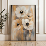 Floral 1424 Canvas Art 60 x 40 cm / Black