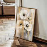 Floral 1424 Canvas Art 60 x 40 cm / Black