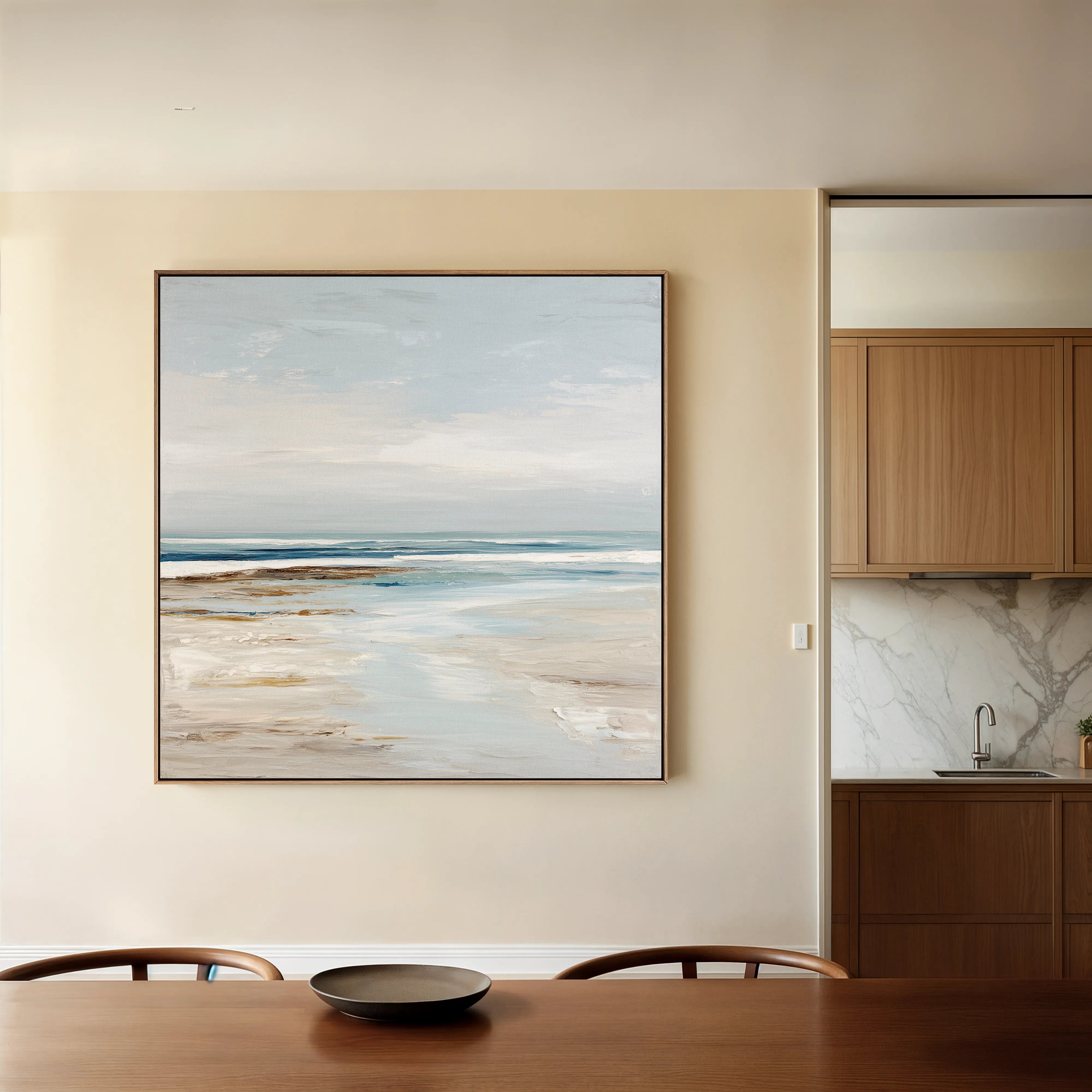Abstract 1425 Canvas Art 60 x 60 cm / Black