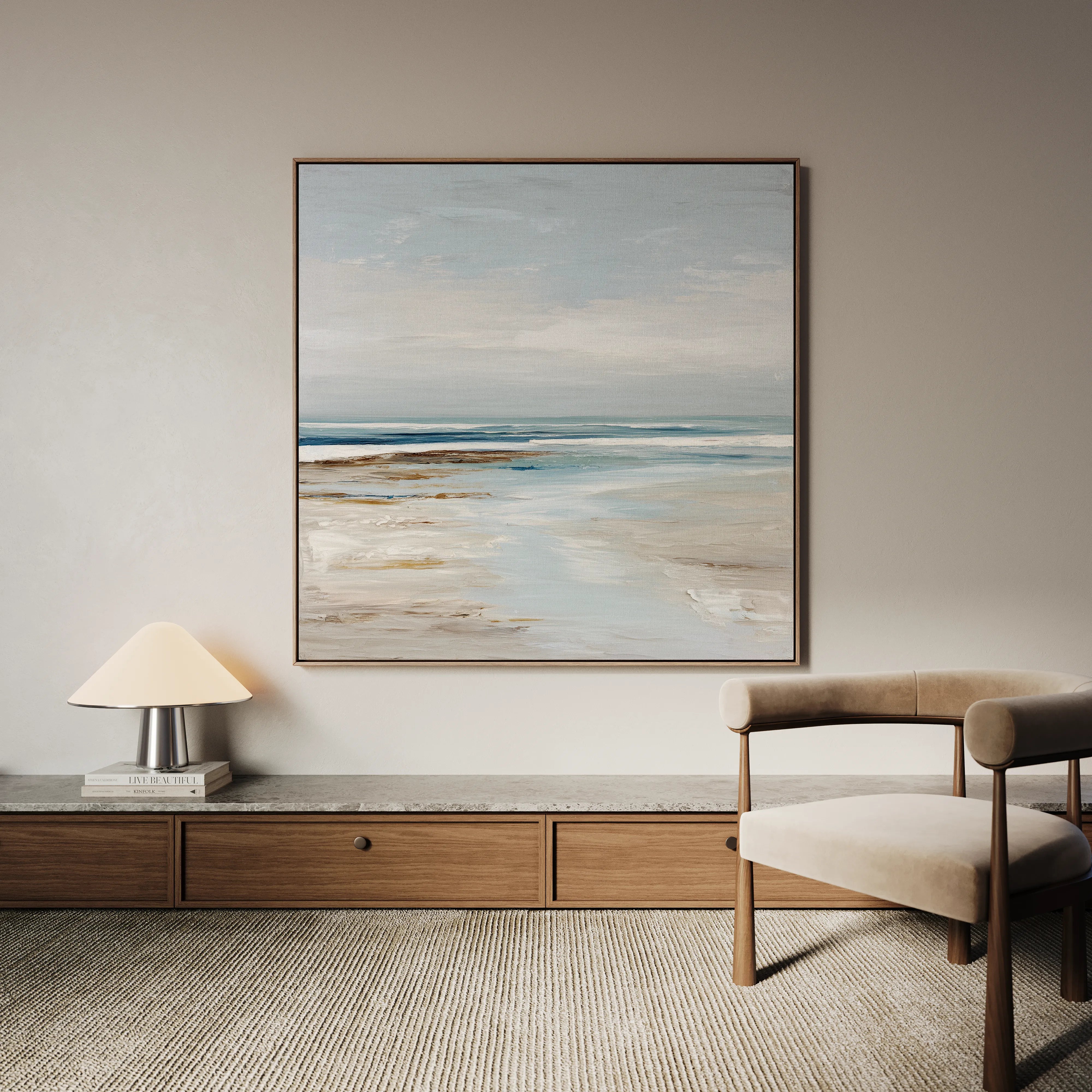 Abstract 1425 Canvas Art 60 x 60 cm / Black