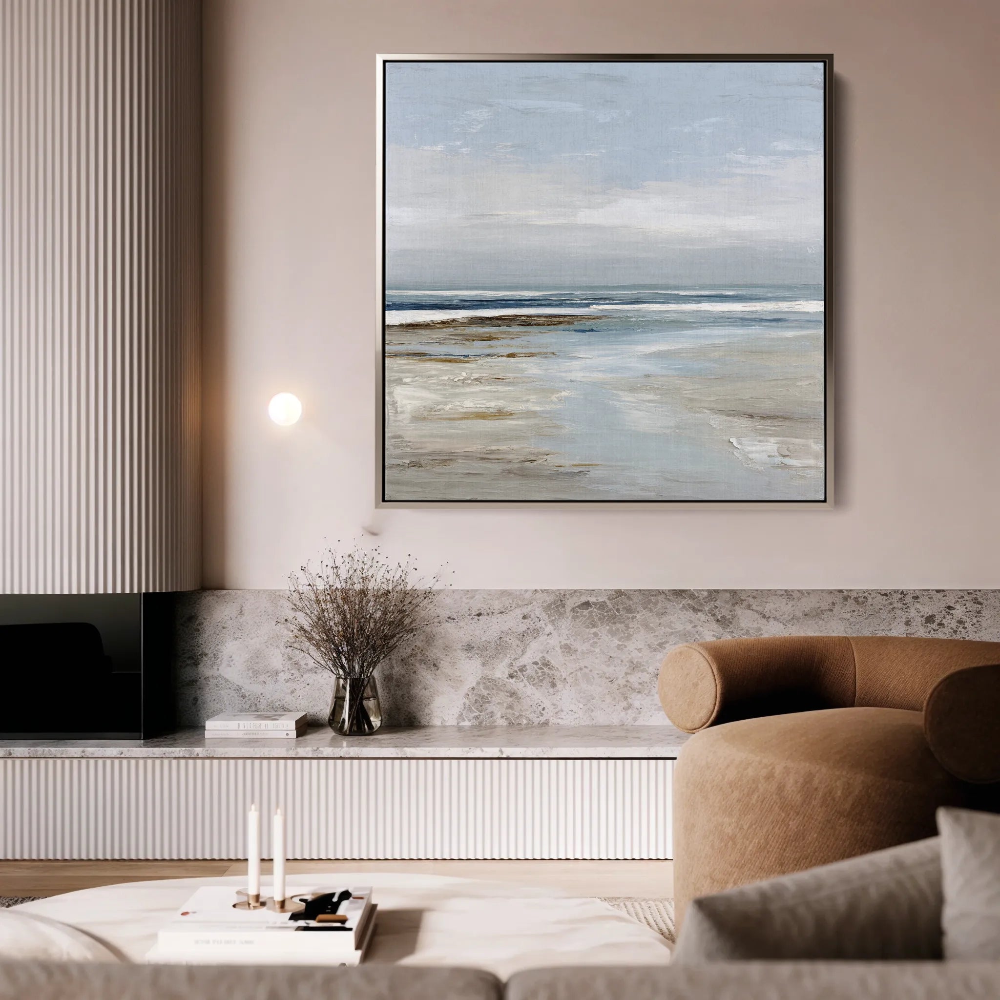 Abstract 1425 Canvas Art 60 x 60 cm / Black