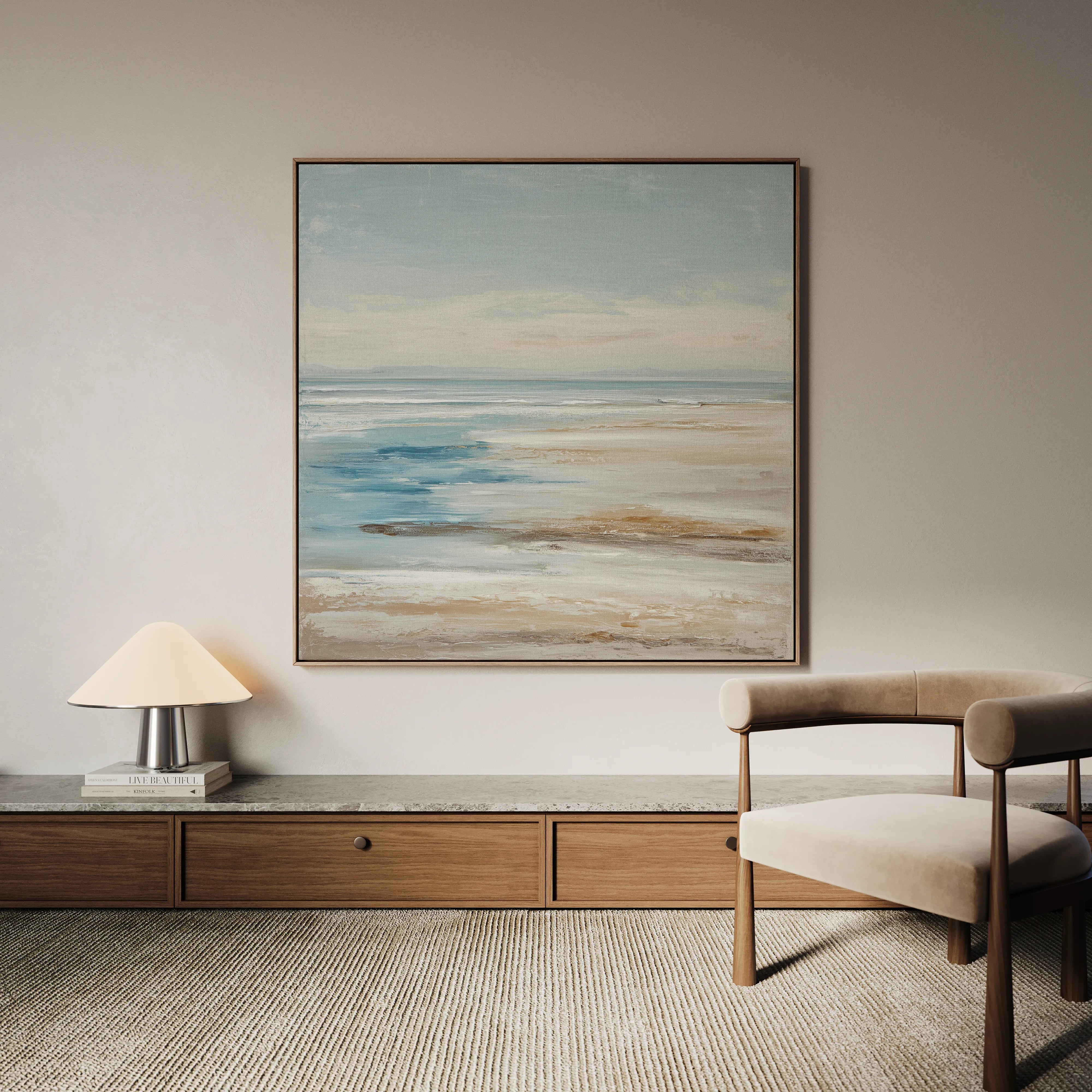 Abstract 1426 Canvas Art 60 x 60 cm / Black